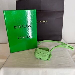 Bottega Veneta Green Quilted AirPods Pro Holder